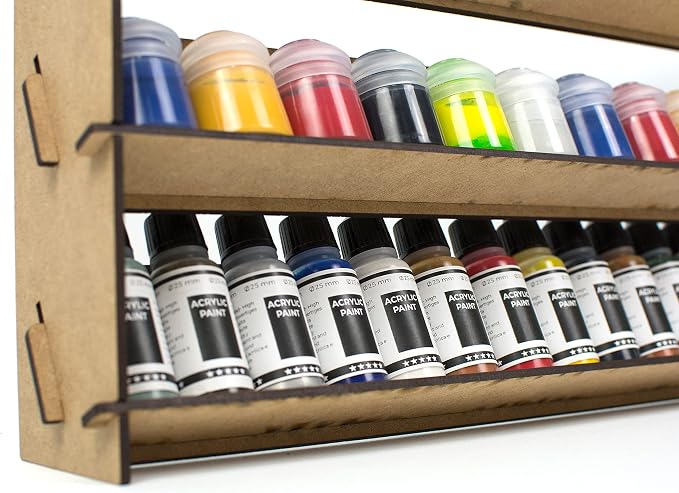 Paint Rack for Model Paints. Hobby Craft Citadel Vallejo Tamiya Army Wall Paint - Image 8