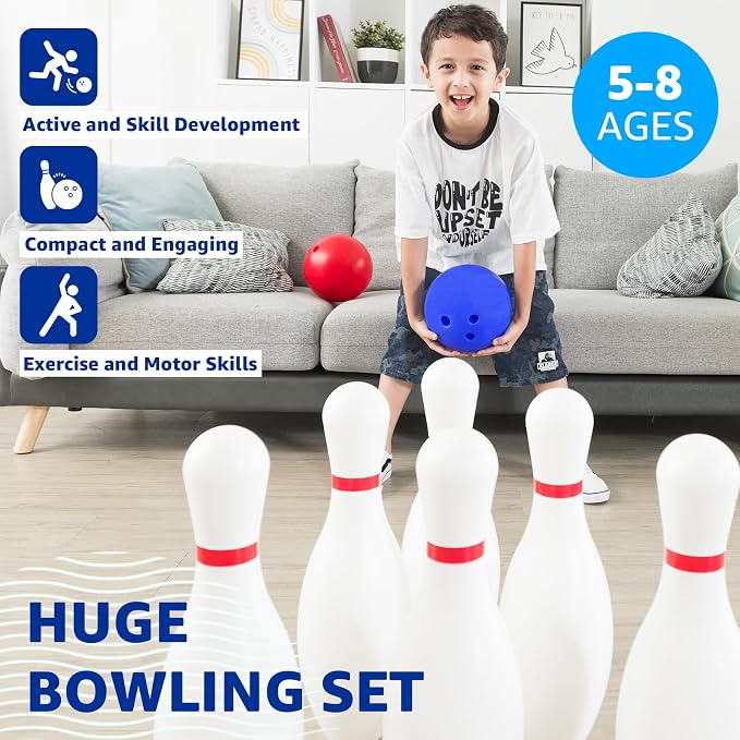 17 inch Huge Bowling 6 pins Set - Image 4