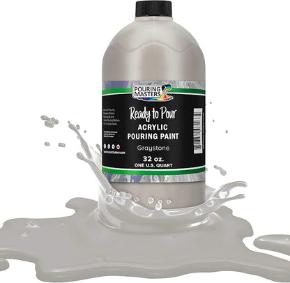 POURING MASTERS Graystone Acrylic Ready to Pour Pouring Paint by Pouring+Masters