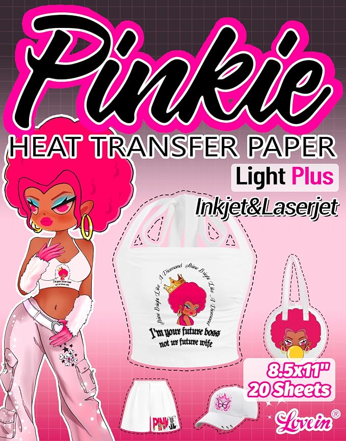 Lovein Pinkie Iron on Heat Transfer Paper by Lovein