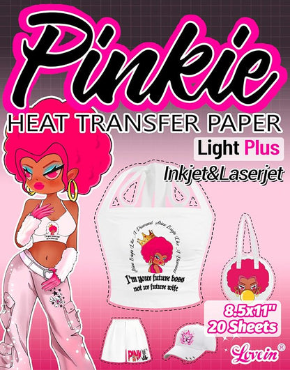 Lovein Pinkie Iron on Heat Transfer Paper by Lovein