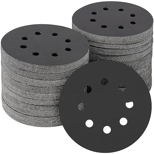 100PCS 5 inch Silicon Carbide Sanding Discs 1500 Grit, Wet Dry Orbital 5 Sander by POTUINOM