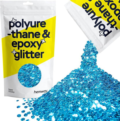 Hemway Glitter for Resin 100g Ocean Blue Metallic Crystals for Epoxy Craft by Hemway