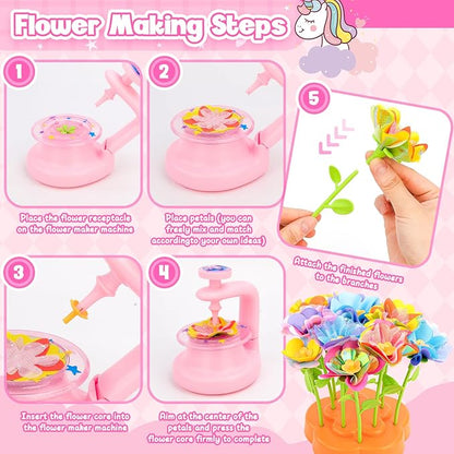 cosone Crafts Kits for Kids Ages 4-8, DIY Fabric Flower Bouquet Kit for 5 6 7 8 - Image 5