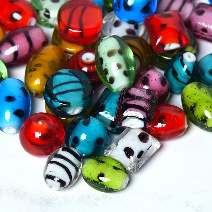 2/3 LB Bag of Assorted Glass Beads - Image 2