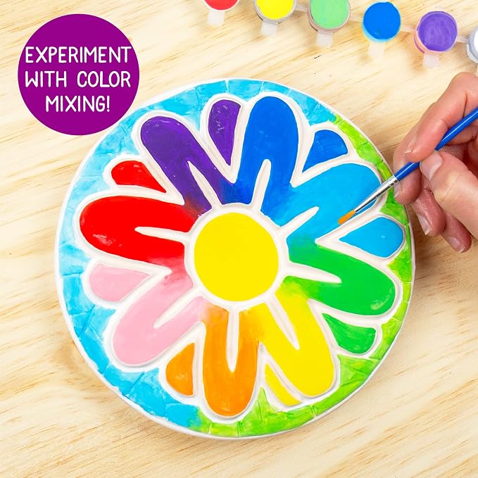 Creative Roots Mosaic Flower Garden Stepping Stone Kit, Includes 7-Inch Ceramic - Image 4
