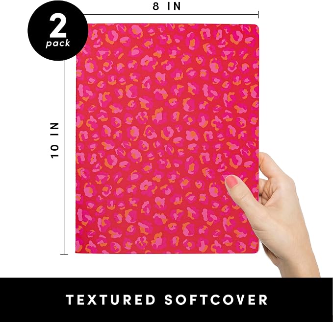 PAPERAGE Soft Cover Lined Journal Notebook, 2 Pack, 100 Pages, Large 7.5 inches - Image 2