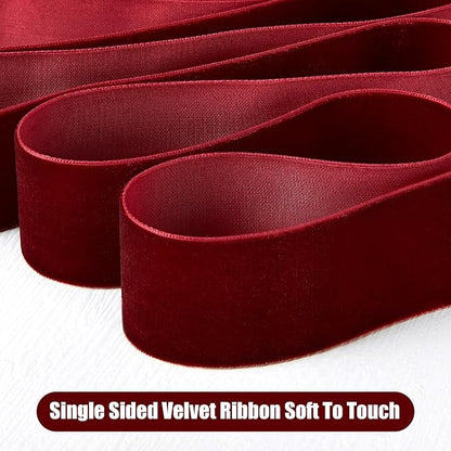 1.5" X 20 Yards Emerald Green Velvet Ribbon - Image 2