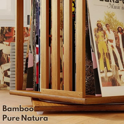 XIMN 360° Rotating Bamboo CD/DVD Shelf - Image 7
