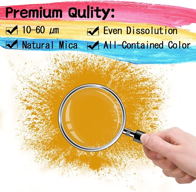 Mica Powder - 60g Mica Powder for Epoxy Resin - Pearl Pigment Powder Dye for - Image 2
