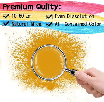 Mica Powder - 60g Mica Powder for Epoxy Resin - Pearl Pigment Powder Dye for - Image 2