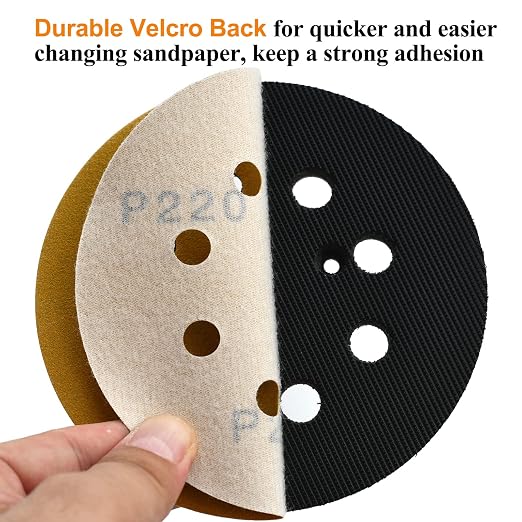 5-Inch 8-Hole Hook and Loop Sanding Discs, 60/80/120/150/220/320/400 Assorted - Image 4