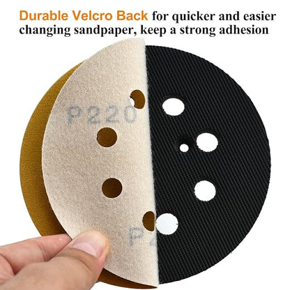 5-Inch 8-Hole Hook and Loop Sanding Discs, 60/80/120/150/220/320/400 Assorted - Image 4