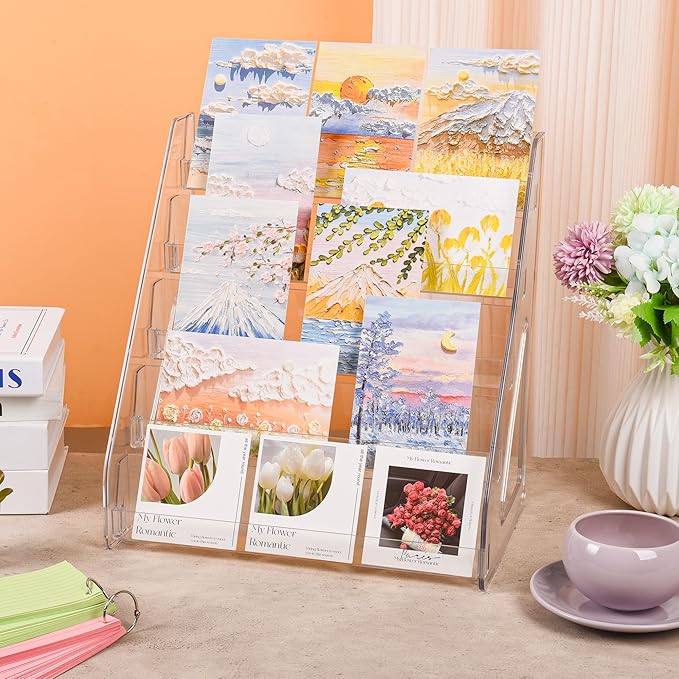 Elevated 5 Tier Clear Acrylic Card Display Stand - Image 4