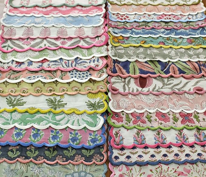 Ridhi Cloth Napkins 100% Pure Cotton Farmhouse Wedding Dinner Napkins by Ridhi