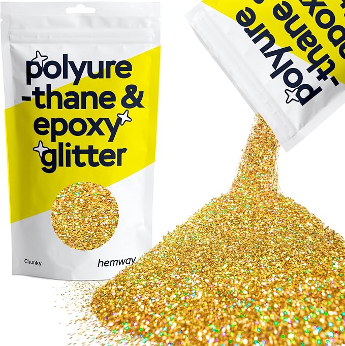 Hemway Polyurethane & Epoxy Resin Glitter 100g / 3.5oz Metallic Crystal Flake by Hemway