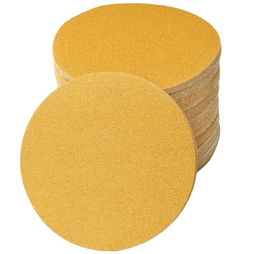 6-Inch No-Hole Hook and Loop Sanding Discs 100-Grit, Random Orbital Sandpaper by Aiyard