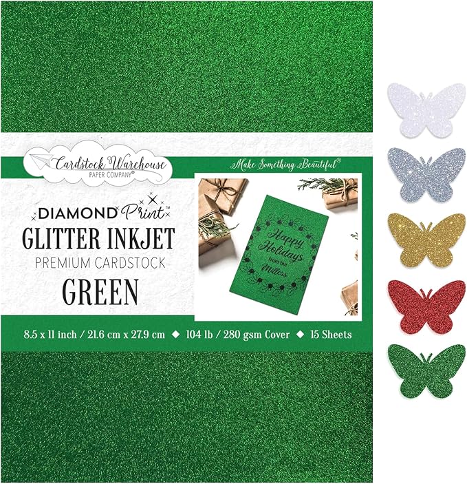 Cardstock Warehouse Diamond Print Inkjet Glitter by CardstockWarehouse%E2%84%A2