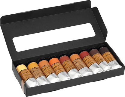 Charvin Extra Fine Professional Artist Oil Paint Set of 9 Earth Tones - 20ml - - Image 2