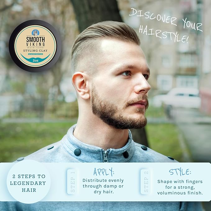 Smooth Viking Hair Clay for Men - Image 4