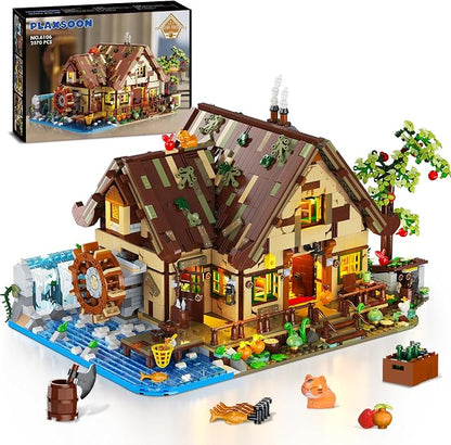 Wood Cabin Mini Building Set by PLAXSOON