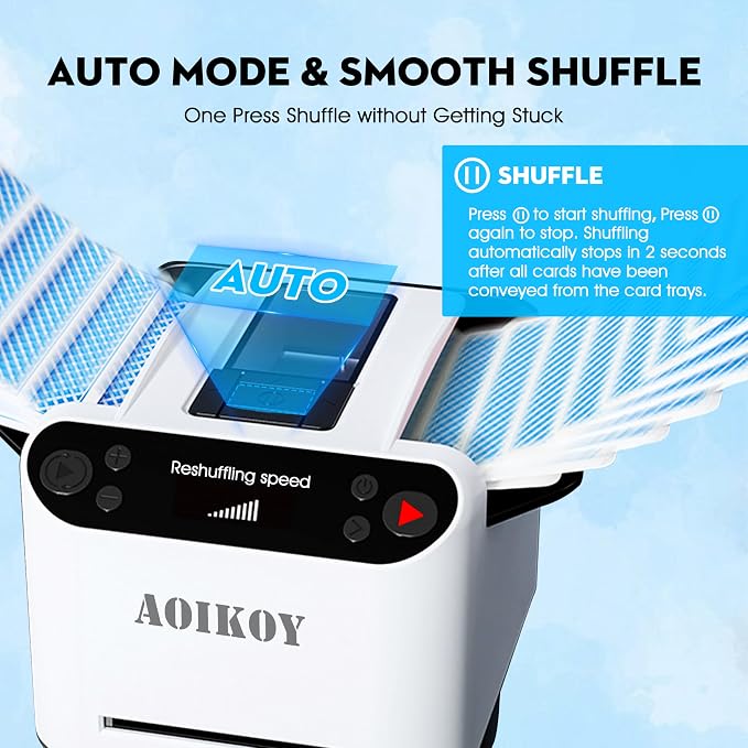Automatic Card Shuffler and Dealer 360°Rotating 2 Decks Card Dealer - Image 2
