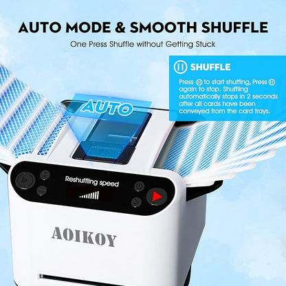Automatic Card Shuffler and Dealer 360°Rotating 2 Decks Card Dealer - Image 2