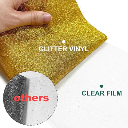 Glitter HTV Heat Transfer Vinyl Rolls- 10" x 8ft. Glitter HTV - Image 2
