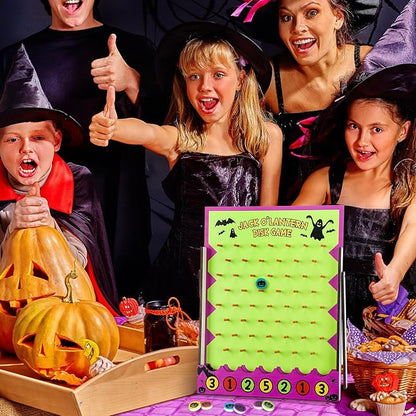 8 Pcs Halloween Carnival Disk Drop Game Jack O'Lantern Wood Desktop Disc Drop - Image 4