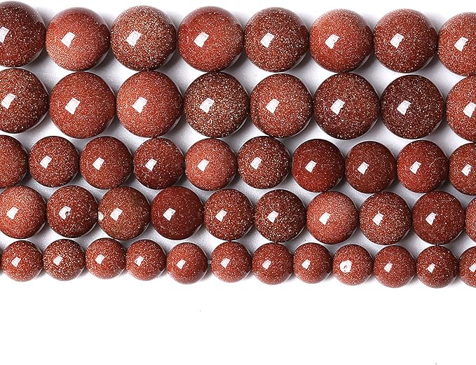 61pcs 6mm Natural Gold Sandstone Beads Gemstone Round Loose Beads - Image 2