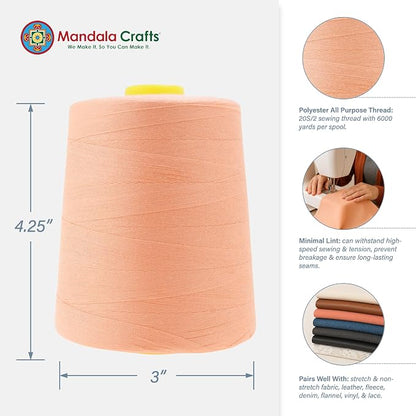 Mandala Crafts 4 Pack of Serger Threads Cones Spools - Image 3