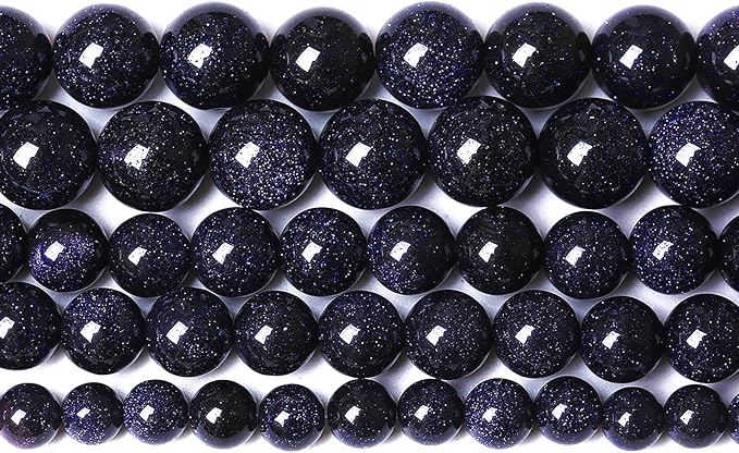 38PCS 10mm Blue Sandstone Gemstone Beads Beads Natural Stone Round Loose Beads - Image 2
