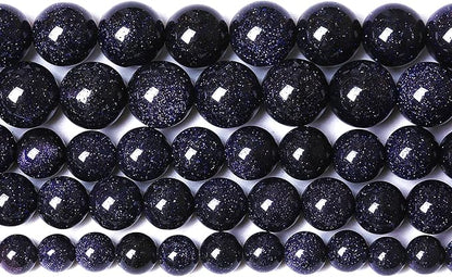 38PCS 10mm Blue Sandstone Gemstone Beads Beads Natural Stone Round Loose Beads - Image 2