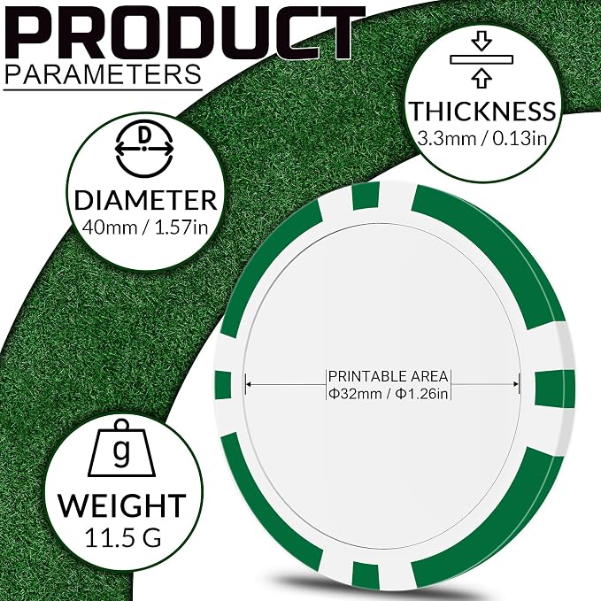 50 Custom Poker Chips, Personalized - Image 2