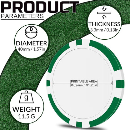 50 Custom Poker Chips, Personalized - Image 2