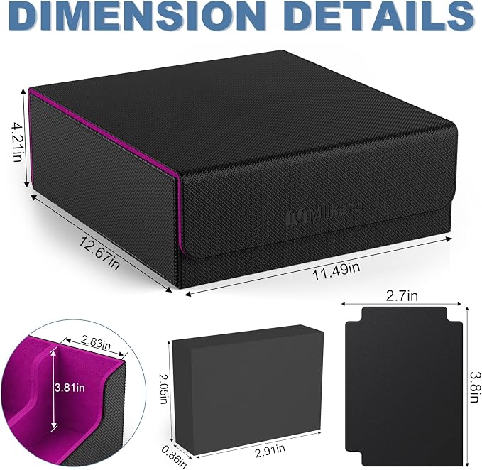Mlikero Card Deck Case, 2400+ Trading Card Storage Box - Image 5