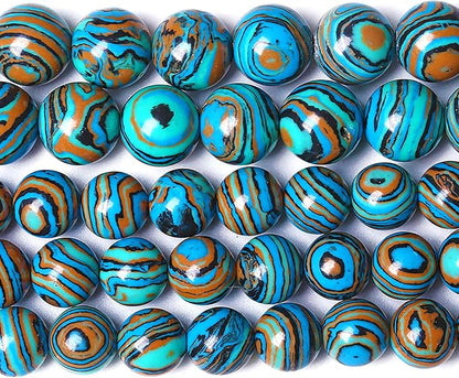 4MM Blue Malachite Beads Natural Stone Energy Healing Beads Round Loose Beads - Image 2