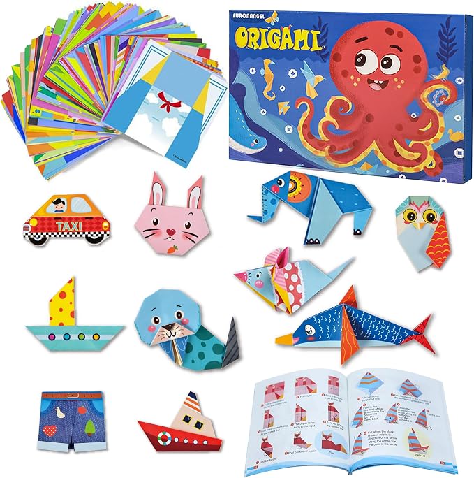 Origami Kit for Kids Ages 5-16, 212 Sheets by BESTGIFTSIDEAS