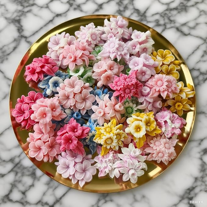 4PCS Flower Silicone Mold 3D Cute Flower Resin Candle Molds - Image 2