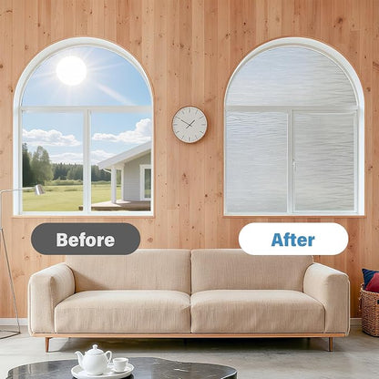 Finnez Frosted Privacy Window Film Static Cling, Non-Adhesive Decorative Cover - Image 7