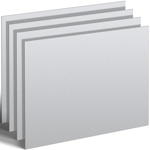 Hicarer 4 Pcs Mild Steel Sheet Cold Rolled 18 Gauge Metal Plate Weldable Metal by Hicarer