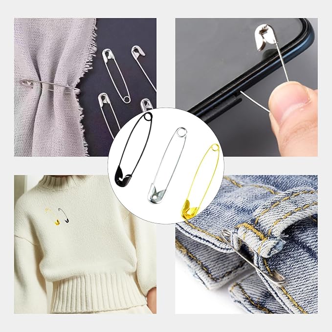 720 Pcs 3 Colors Safety Pins 4 Sizes Strong Safety Pins - Image 5