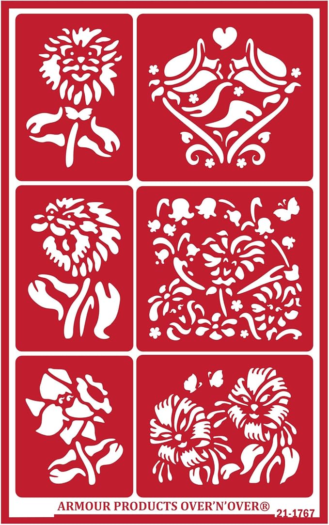 Over'N'Over Reusable Glass Etching Stencils – Durable Self-Stick Designs by OVER+%27N%27+OVER