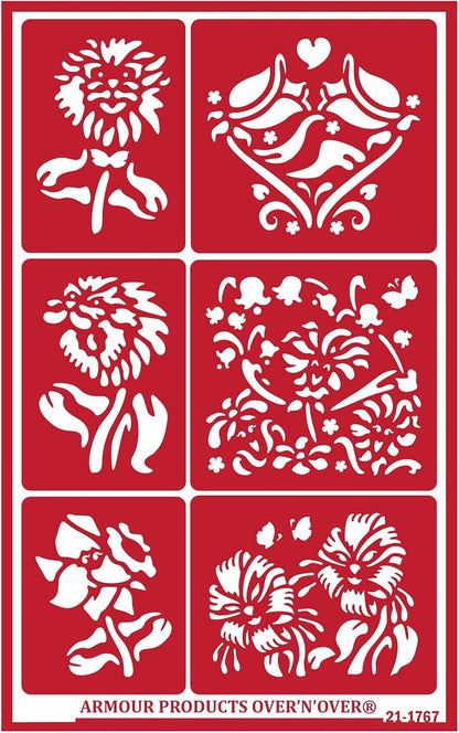 Over'N'Over Reusable Glass Etching Stencils – Durable Self-Stick Designs by OVER+%27N%27+OVER