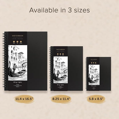 Artist’s Sketchbook Hardcover – 200GSM Very Thick Paper – Spiral Sketch Book - Image 9