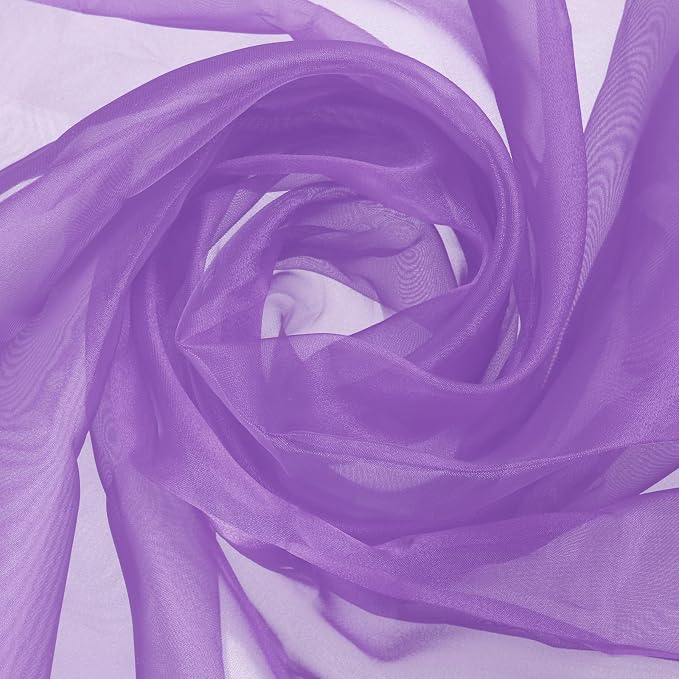 MECCANIXITY Iridescent Sheer Organza Fabric, 2 Yards x 59 Inches Solid by MECCANIXITY