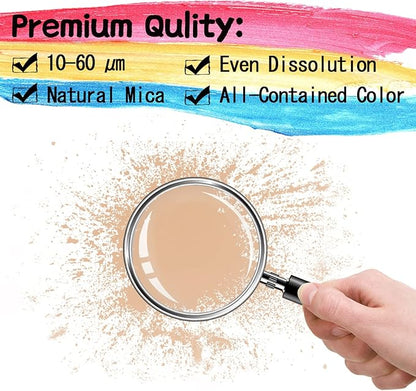 Mica Powder - 60g Mica Powder for Epoxy Resin - Pearl Pigment Powder Dye for - Image 2
