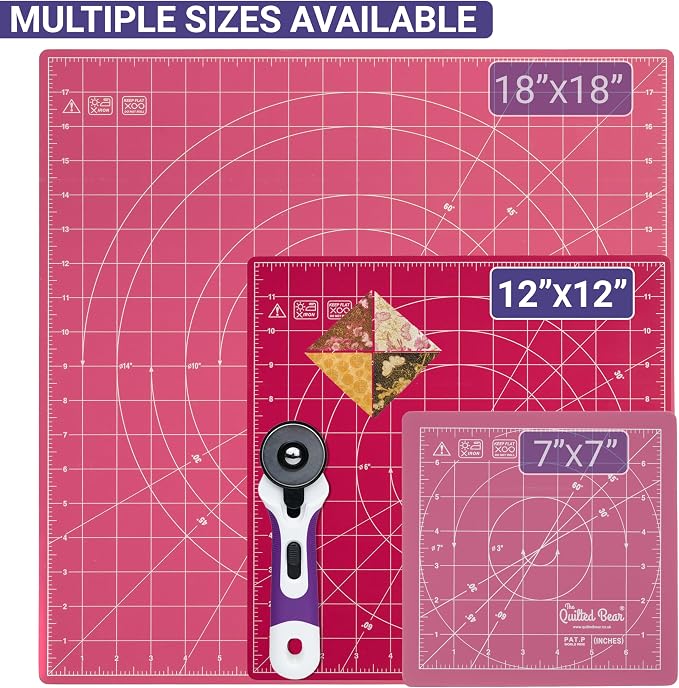 The Quilted Bear Rotating Cutting Mat 12" x 12" - Image 2