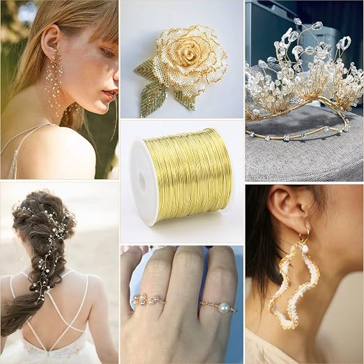 26 Gauge Craft Wire Jewelry Wire 100M/0.4mm Gold Plated Thin Brass Wire Soft - Image 5