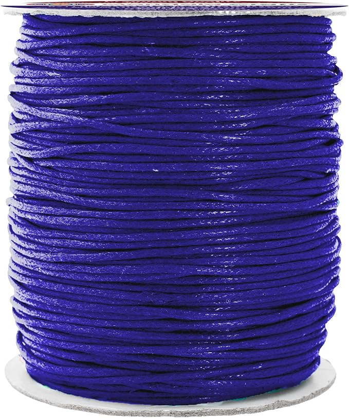 Mandala Crafts 1.5mm 109 Yards Dark Indigo Cotton Waxed Cord by MandalaCrafts